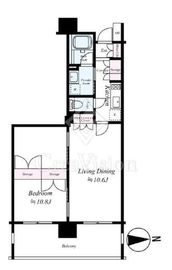 プレミアムキューブ秋葉原 15階 間取り図