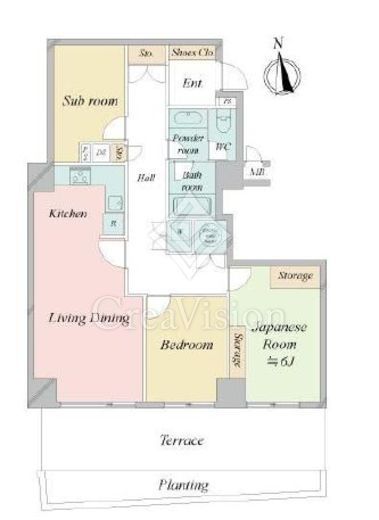 ルミナス一番町 1階 間取り図