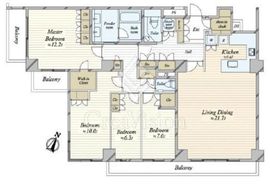 一番町18パークマンション 4階 間取り図
