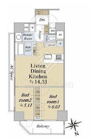 プレシス浅草雷門 7階 間取り図