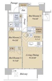 シティハウス巣鴨 14階 間取り図