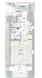 エステムプラザ新宿プレミアムEX 13階 間取り図