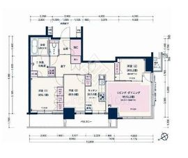 プラウドタワー小岩フロント 13階 間取り図