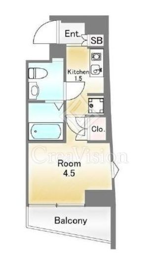 グランデュオ恵比寿4 4F1 間取り図