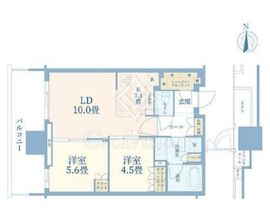 HARUMI FLAG SUN VILLAGE T棟 (晴海フラッグ サンヴィレッジ T棟) 26階 間取り図