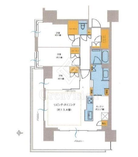 プラウド大和 402 間取り図