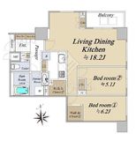 グラーサ銀座イースト 8階 間取り図