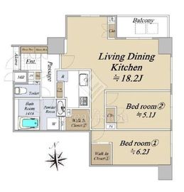 グラーサ銀座イースト 8階 間取り図