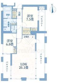 ロイヤルシーズン六本木 6階 間取り図