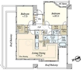 ヴィークコート市谷加賀町 6階 間取り図