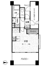 ルモンド恵比寿 12階 間取り図