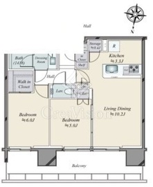 シティタワー綾瀬 19階 間取り図