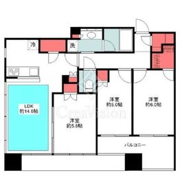 シティタワー大井町 28階 間取り図