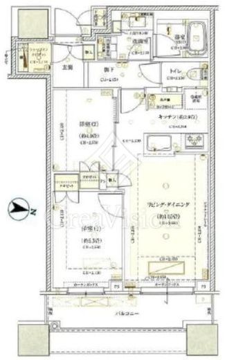 ブリリアタワーズ目黒 19階 間取り図