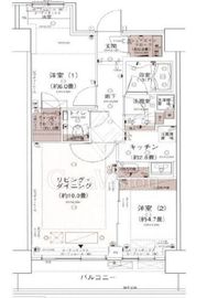勝どきビュータワー 48階 間取り図