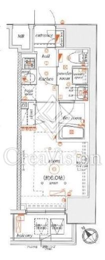 エル・グランジュテ川崎 9階 間取り図