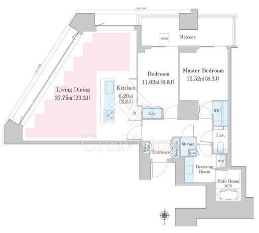 中野ステーションレジデンス 1206 間取り図