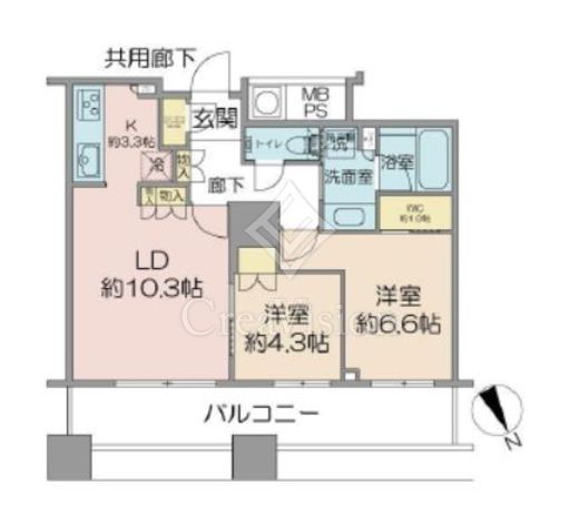 ザ・パークハウス西新宿タワー60 57階 間取り図