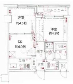 朝日根津八重垣マンション 8階 間取り図