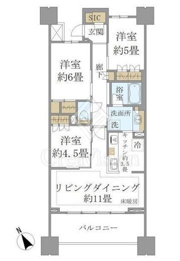 ブリリアときわ台ソライエレジデンス 12階 間取り図