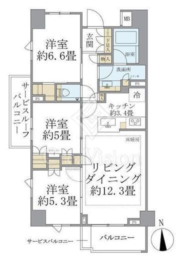 ブリリア久が原 4階 間取り図