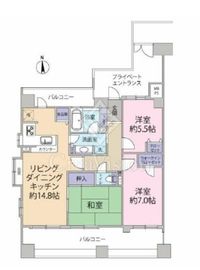 ライオンズマンションセントワーフ横濱 11階 間取り図