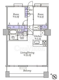 クリオ藤沢駅前 10階 間取り図