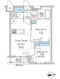 デュオフラッツ千歳船橋 408 間取り図