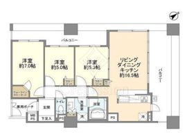 ライオンズ相模大野ステーションエアリスタ 9階 間取り図