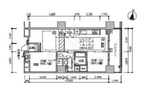 東雲キャナルコートCODAN 18-822 間取り図