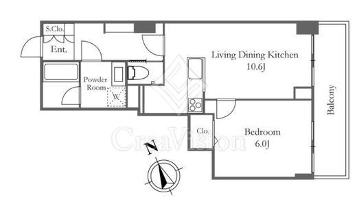 リバーシティ21新川 3403 間取り図