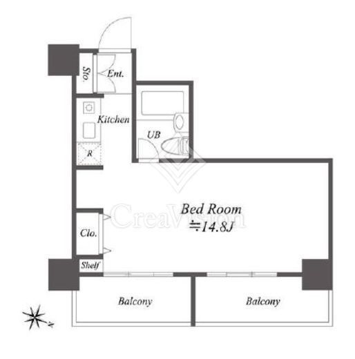 メゾン・ド・ヴィレ麻布台 502 間取り図