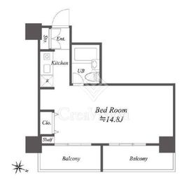 メゾン・ド・ヴィレ麻布台 502 間取り図