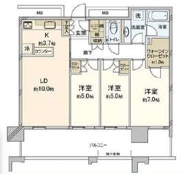 スカイズタワー＆ガーデン 40階 間取り図