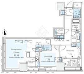 パークコートザ・三番町ハウス 5階 間取り図