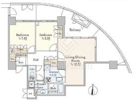 ゲートシティ大崎サウスパークタワー 4階 間取り図