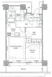 リエトコート武蔵小杉イーストタワー 37階 間取り図