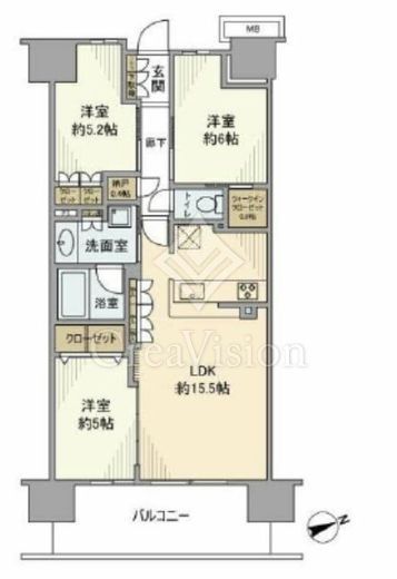 グレーシア湘南藤沢テラス 12階 間取り図
