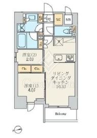 クレストコート北千住レジデンス 201 間取り図