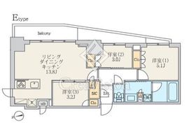 クレストコート北千住レジデンス 905 間取り図