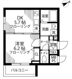 グリーニエ西新宿弐番館 201 間取り図