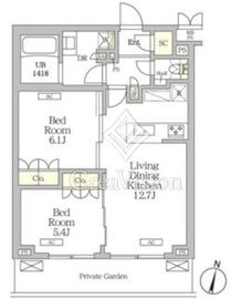ミレーネ滝野川 506 間取り図