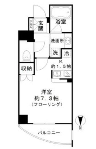 クオリア目黒大橋ウエスト 2階 間取り図