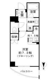 クオリア目黒大橋ウエスト 2階 間取り図