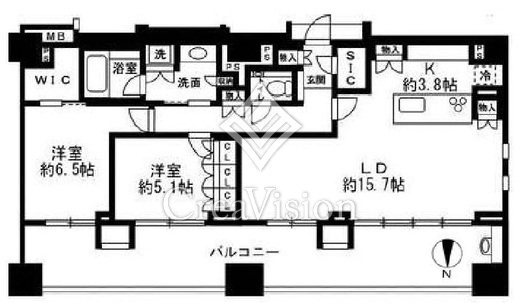 プレミスト代々木大山 8階 間取り図