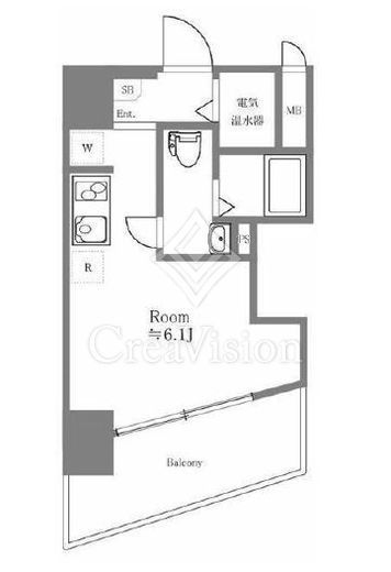 シティハイツ日本橋 6階 間取り図