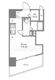 シティハイツ日本橋 6階 間取り図