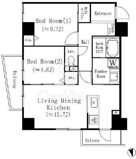Sunny Side Forest (サニーサイドフォレスト) 503 間取り図