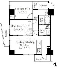 Sunny Side Forest (サニーサイドフォレスト) 503 間取り図