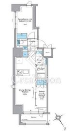 ルフォンプログレ横浜関内 1401 間取り図
